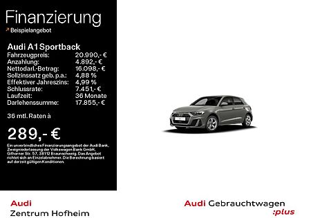 Audi A1 Sportback 25 TFSI S line S tro*LED*Virtual*Vo