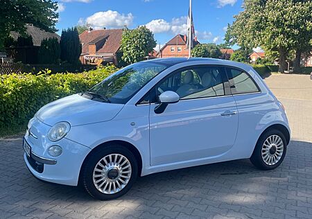 Fiat 500 Babyblau *Panoramadach *Scheckheftgepflegt