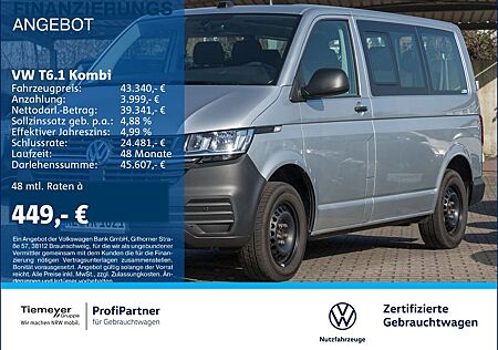 VW T6 Kombi Volkswagen T6.1 Kombi DSG 9-SITZE ALLWETTER KLIMA