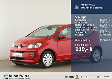 VW Up Volkswagen ! 1.0 MPI move ! *LED*SHZ*Audio*Klima*Blueto
