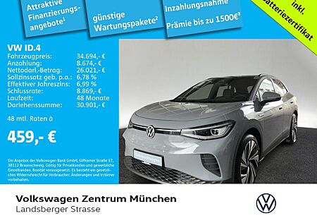 VW ID.4 Volkswagen Pro Performance AHK ACC CCS IQ.Light RearVi