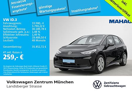 VW ID.3 Volkswagen Pro CCS LED Navi ParkAssist+ RearView AppCo