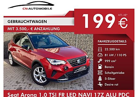 Seat Arona 1,0 TSI FR LED NAVI 17Z ALU PDC SHZ TEMP