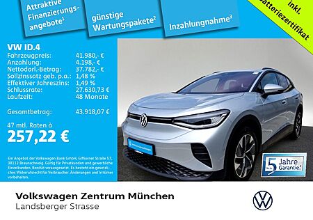 VW ID.4 Volkswagen Pro 210kW WärmePu Navi IQ.LIGHT AHK Kamera