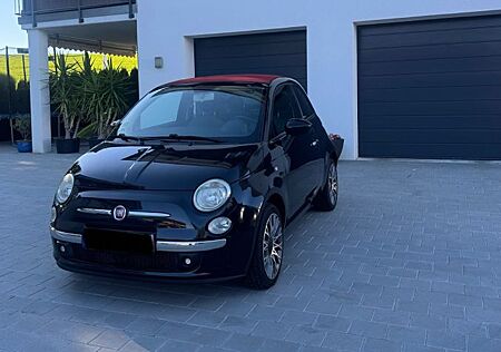 Fiat 500C 1.2 8V Pop C Pop; Schwarz mit rotem Dach