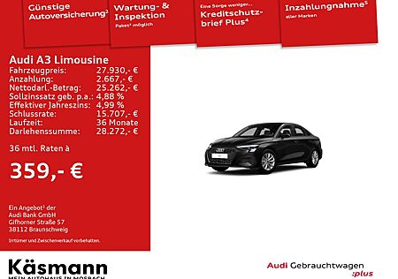 Audi A3 Limousine 35TFSI MATRIX NAV SHZ PDC TWA