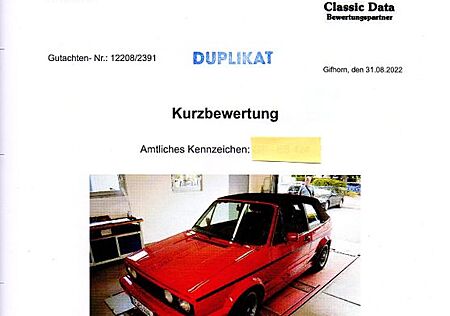 VW Golf Volkswagen 1 Cabrio -- neuer Preis