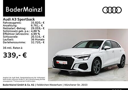 Audi A3 Sportback 40 TFSIe S line Kam. Matrix Virtual