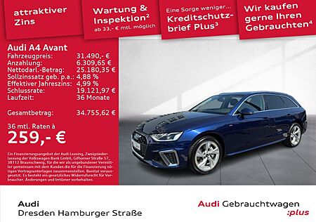 Audi A4 Avant 40 TFSI S line LED Navi Leder S tronic