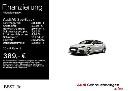 Audi A5 Sportback S line black 40 TFSI Assist*Matrix