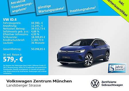 VW ID.4 Volkswagen Pro 210kW/82kWh Wärmepumpe AHK ACC CCS IQ.L