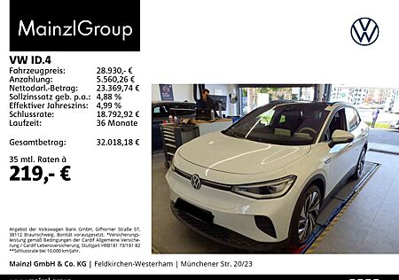 VW ID.4 Volkswagen Pro Performance 77kWh (82kWh) AHK WäPu HUD