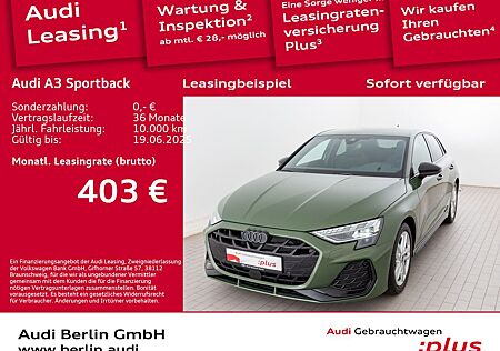 Audi A3 Sportback S line 35 TFSI S tr. AHK RFK LED
