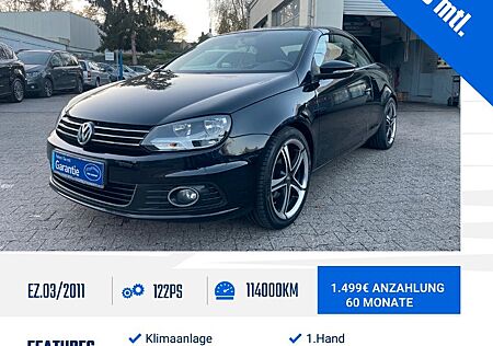 VW Eos Volkswagen Basis BMT*1.Hand*Scheckheft*Navi*TÜV NEU*