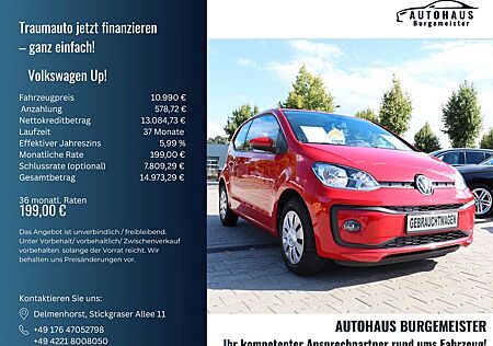 VW Up Volkswagen ! 1.0 *1-Hand*Klima*PDC-hinten*Kamera*SHZ*Temp