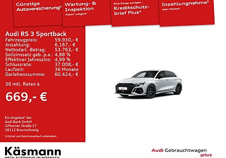 Audi RS3 RS 3 Sportback quattro MATRIX RS-AGA B&O NAV SHZ