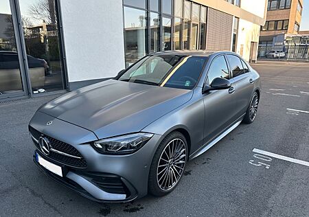 Mercedes-Benz C 180 C-180 AMG Line, Night, Burmester, Selenitgrau