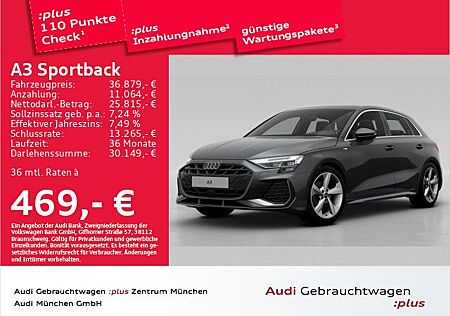 Audi A3 Sportback 35 TDI S tronic 2x S line Pano/Matr