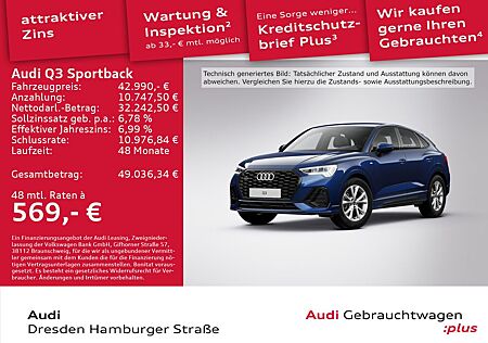 Audi Q3 Sportback 40TFSI S line quattro LED Navi AHZV