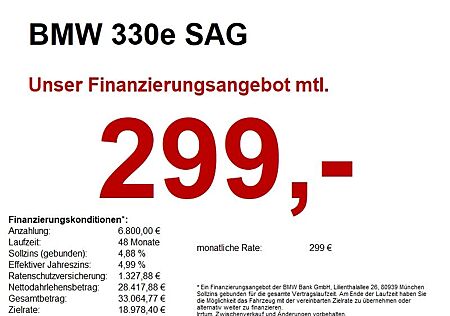BMW 330e SAG M Sport LASER/HUD/360/GESTIK/G-DACH/MEM