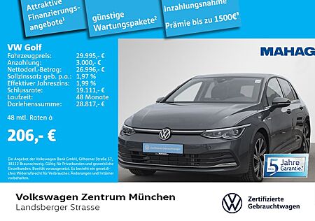 VW Golf Volkswagen VIII 2.0 TSI STYLE ACC LED+ Navi Rear View