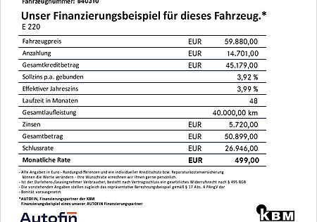 Mercedes-Benz E 220 d AVANTGARDE°SUPERSCREEN°BURM4D°PANO°TONKA