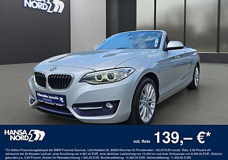 BMW 218i Cabrio SPORTLINE BI-XENON SPORTSITZ PDC 17"