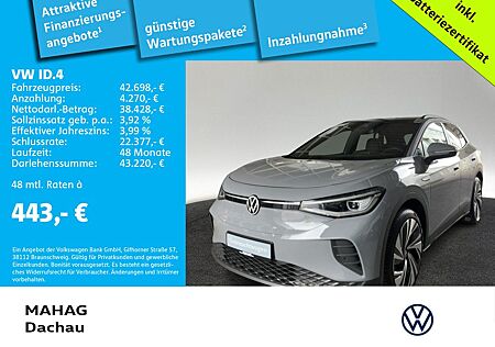 VW ID.4 Volkswagen Pro Performance AHK IQ.Light Wärmepumpe CCS