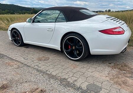 Porsche 997 weiß/cocoa Verdeck und Vollleder, kompletter