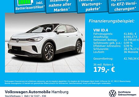 VW ID.4 Volkswagen Pro Wärmep. Navi HeadUp AHK ACC Harman/Kard