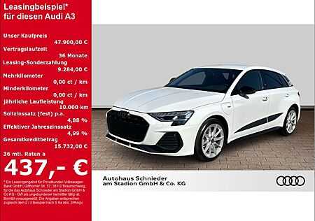 Audi A3 SPORTB 40TFSIe LED+PARK+LENK+LEDER+NAVI+SLINE