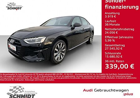 Audi A4 Limousine 40 TDI quattro advanced MMI LED PDC