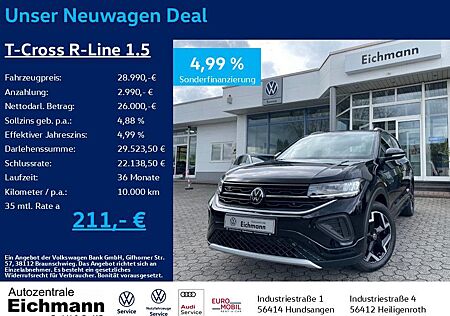 VW T-Cross Volkswagen R-Line 1.5 TSI+DSG+LED+ACC+RFK+CLIMA+PDC