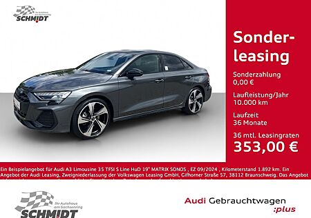 Audi A3 Limousine 35 TFSI S Line HuD 19" MATRIX SONOS