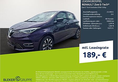 Renault ZOE E-Tech Evolution EV50 135hp