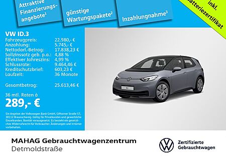 VW ID.3 Volkswagen Pro Performance 150 kW LED CCS Navi ParkAss