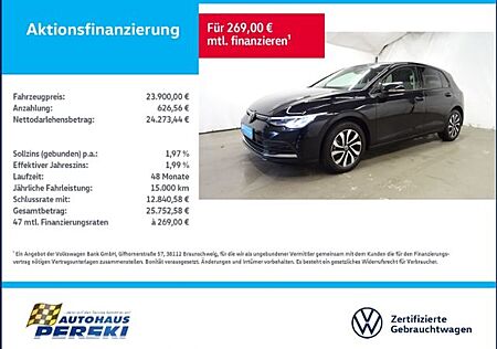 VW Golf Volkswagen VIII 8 1.0 eTSI Active DSG KLIMA, NAVI, L