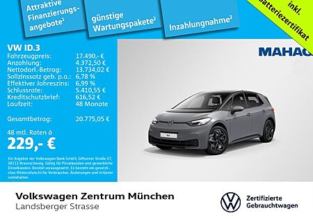 VW ID.3 Volkswagen Pure Performance CCS LED Navi ParkPilot App