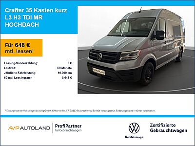 Volkswagen Crafter 35 Kasten kurz L3 H3 TDI MR HOCHDACH