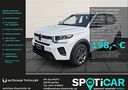 Citroën C3 Turbo 100 YOU 1.2 PureTech EU6e HUD Spurhalte