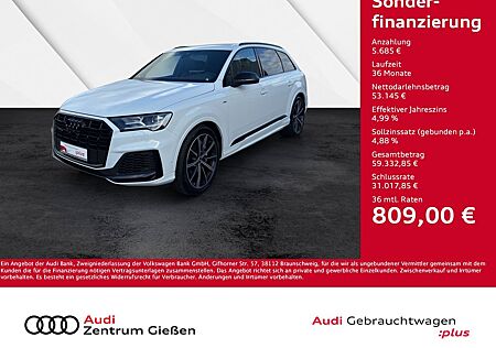 Audi Q7 gebraucht kaufen Audi Q7 55 TFSI e quattro S line Black Pano B&O