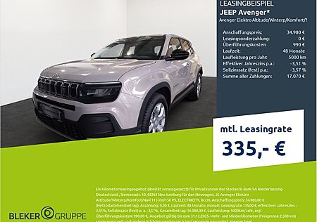 Jeep Avenger Elektro Altitude/Winterp/Komfort/Navi