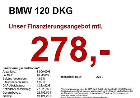 BMW 120 DKG HUD/LED+/K-ZUG/360CAM/SH/DAB