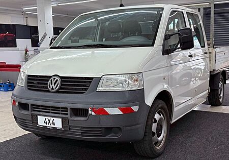 VW T5 Transporter Volkswagen T5 2.5 TDI Pritsche 4x4 DoKA*Klima*AHK*1 Hd*TÜV