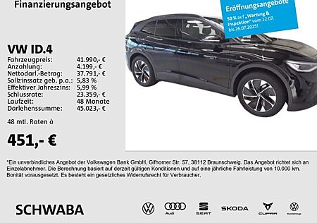 VW ID.4 Volkswagen Pro Batt-Kap 82 kW/h Wärmep.*LED*AHK*8-fach