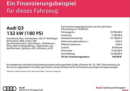 Audi Q3 2.0 TFSI QUATTRO S-LINE DAB LED SHZ PDC GRA S