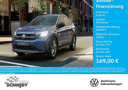 VW Taigo Volkswagen 1.0 TSI GOAL DSG NAVI RFK ACC LED SHZ 17"