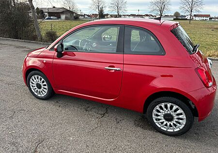 Fiat 500 red, Kundendienst gepflegt, 8-fach bereift