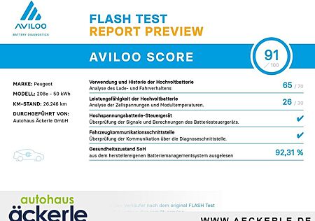 Peugeot 208 e- Allure Elektro I Batteriezertifikat I Sitz
