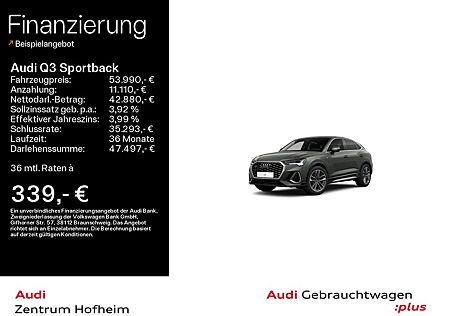 Audi Q3 Sportback 45 TFSI qu S line S tro*Sonos*Stand